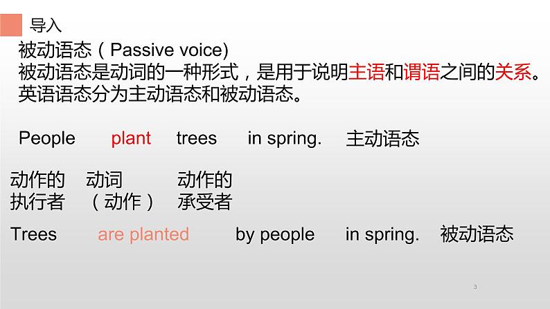 中考复习人教版  被动语态  课件第3页