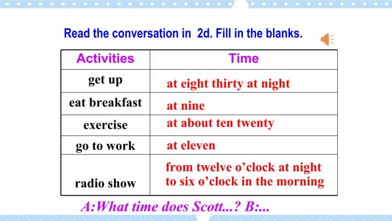 Unit2 What time do you go to school ？  SectionA (2d-3c ) 课件+导学案+音视频06