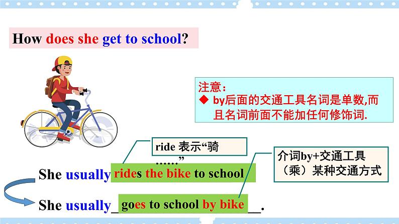 Unit3 How do you get to school？  SectionA (1a-2d )课件 +导学案+音视频08