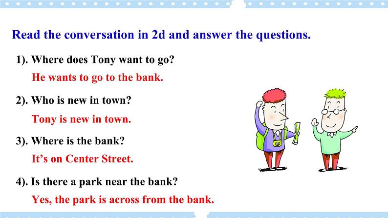 Unit 8 Is there a post office near here  SectionA (2d-3c )第6页