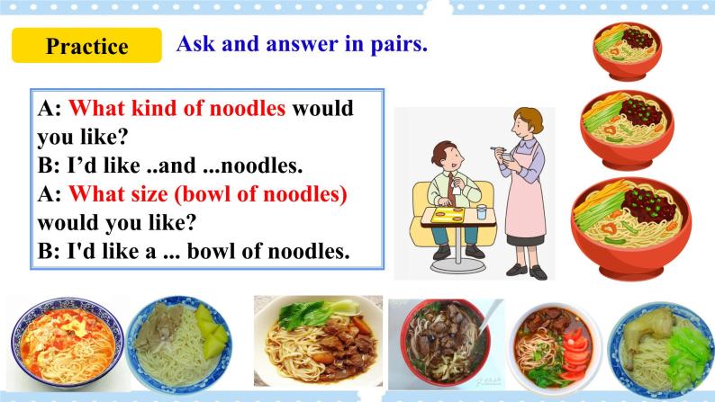 Unit 10 I’d like some noodles.  SectionA (2d-3c ) 课件+导学案+音视频05