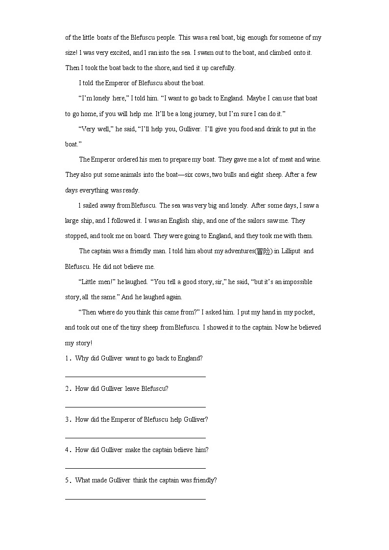 2023 英语新中考二轮复习热点透析 核心考点19 任务型阅读之回答问题03