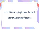 Unit 13 Section A Grammar Focus-4c 课件+教案