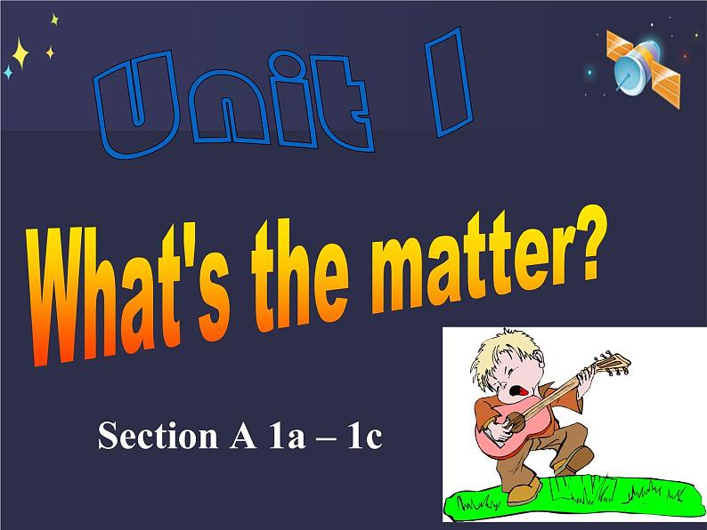 八年级英语人教版下册  Unit 1 What 's the matter. Section A  课件第1页