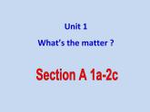 八年级英语人教版下册  Unit 1 What's the matter. Section A  课件