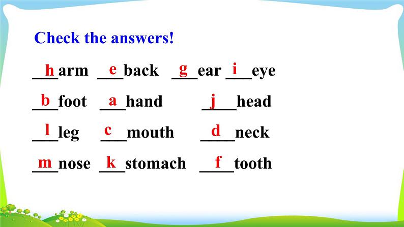 八年级英语人教版下册  Unit 1 What 's the matter. Section A  课件第7页