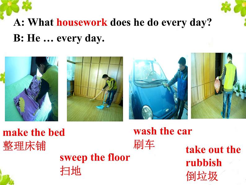 八年级英语人教版下册  Unit 3 Could you please clean your room？  课件05