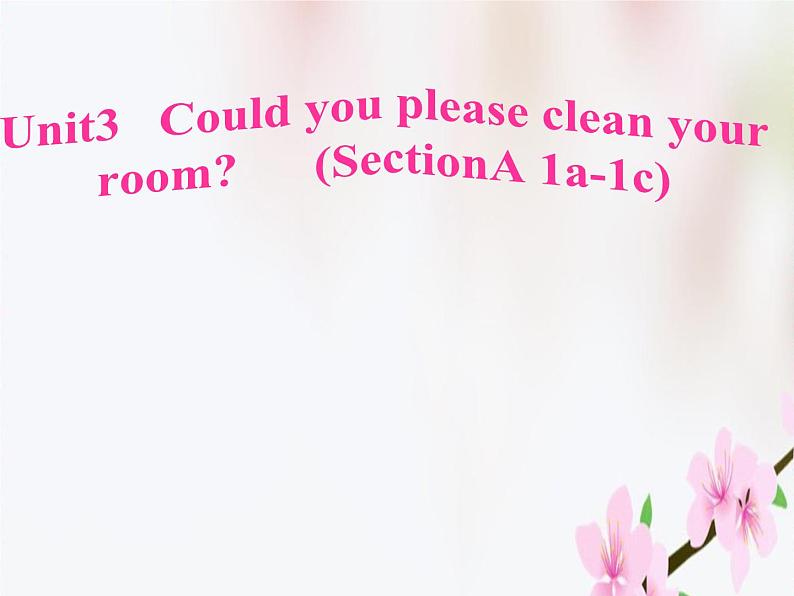 八年级英语人教版下册  Unit 3 Could you please clean your room？Section A   课件601