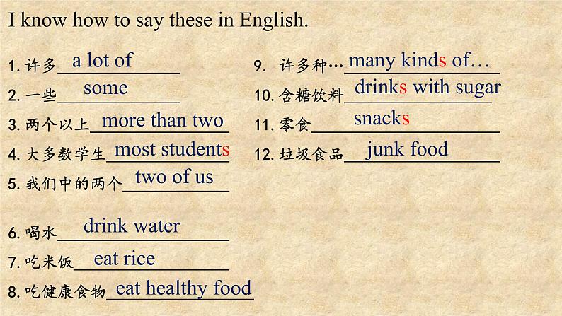 北师大版英语七年级下册Unit 3 Food and Drink Communication workshop 课件第6页