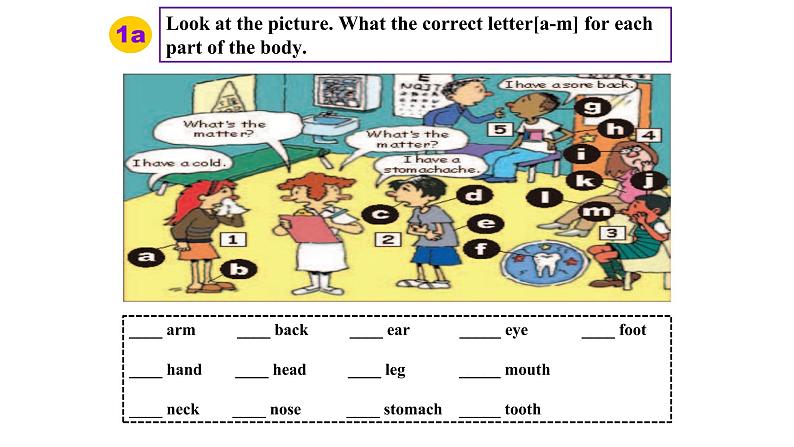 八年级下册Unit 1What 's the matter SectionA (1a-2d）课件PPT第5页