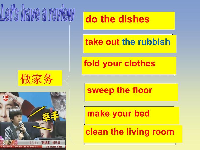 八年级英语人教版下册  Unit 3 Could you please clean your room？  课件第7页