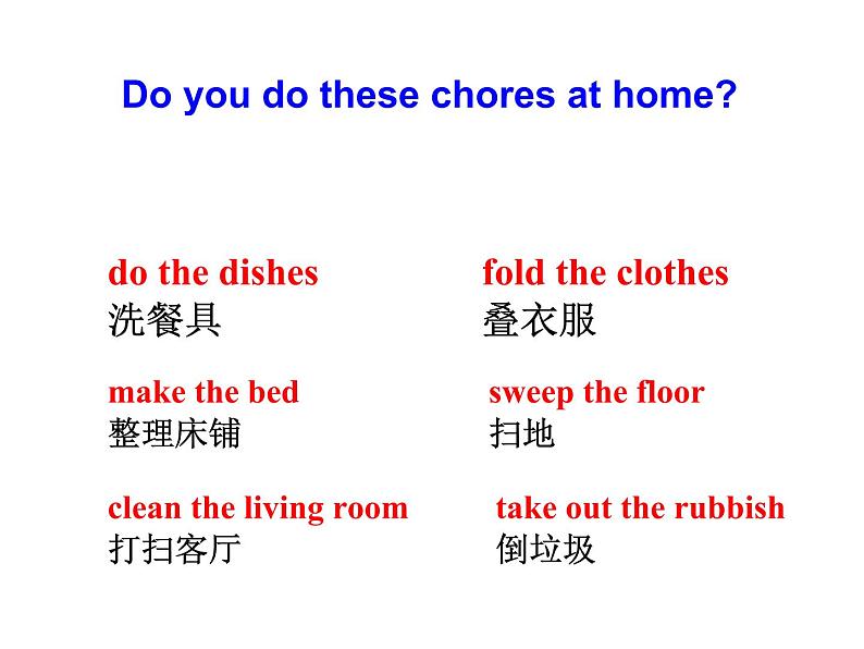 八年级英语人教版下册  Unit 3 Could you please clean your room？Section A   课件02