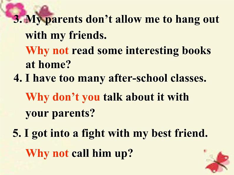 八年级人教版英语下册Unit 4 Why don’t you talk to your parents？Section A     课件第3页