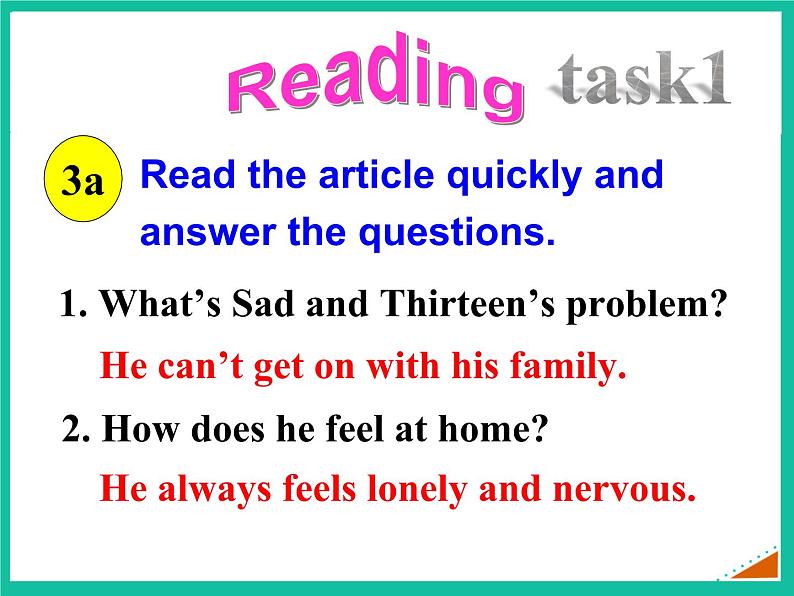 八年级人教版英语下册Unit 4 Why don’t you talk to your parents？Section A     课件08