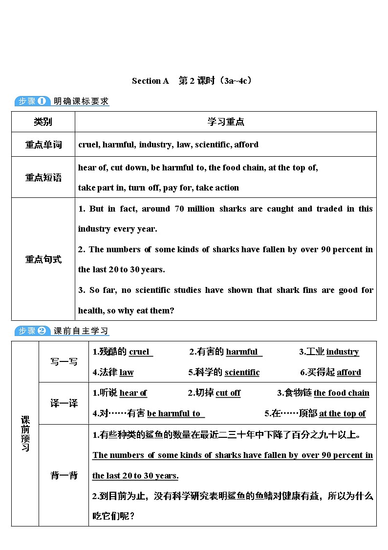 Unit 13 第2课时(A 3a-3b) 课件＋教案＋素材01