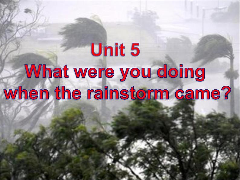 八年级英语人教版下册  Unit 5 What were you doing when the rainstorm came？Section A   课件第1页