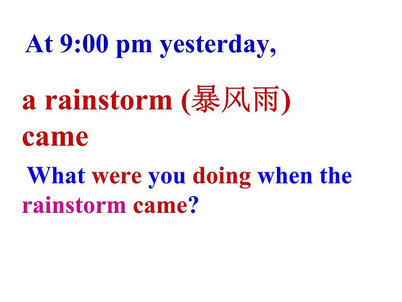 八年级英语人教版下册  Unit 5 What were you doing when the rainstorm came？Section A   课件03