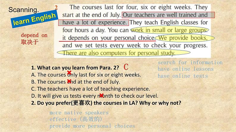 外研版英语八年级下册Module 7 Unit 2 Fill out a form and come to learn English in LA课件08