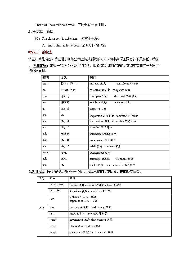 Module 12【刷语法】构词法(重点语法提升练)-九年级英语上册单元模块满分必刷题（外研版）第2页