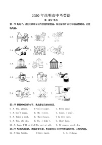 2020年云南省昆明市中考英语试题【含答案】