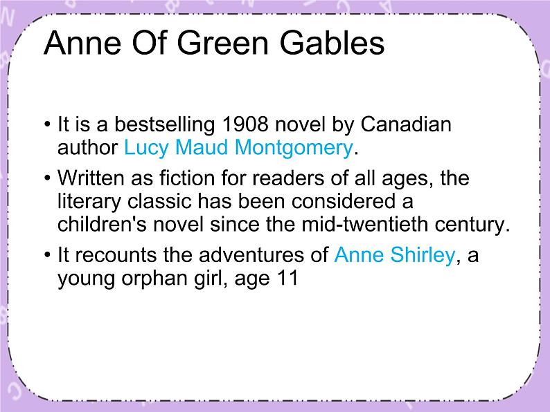 Unit 5 Literature《Lesson 13 Anne of Green Gables》课件+教案08