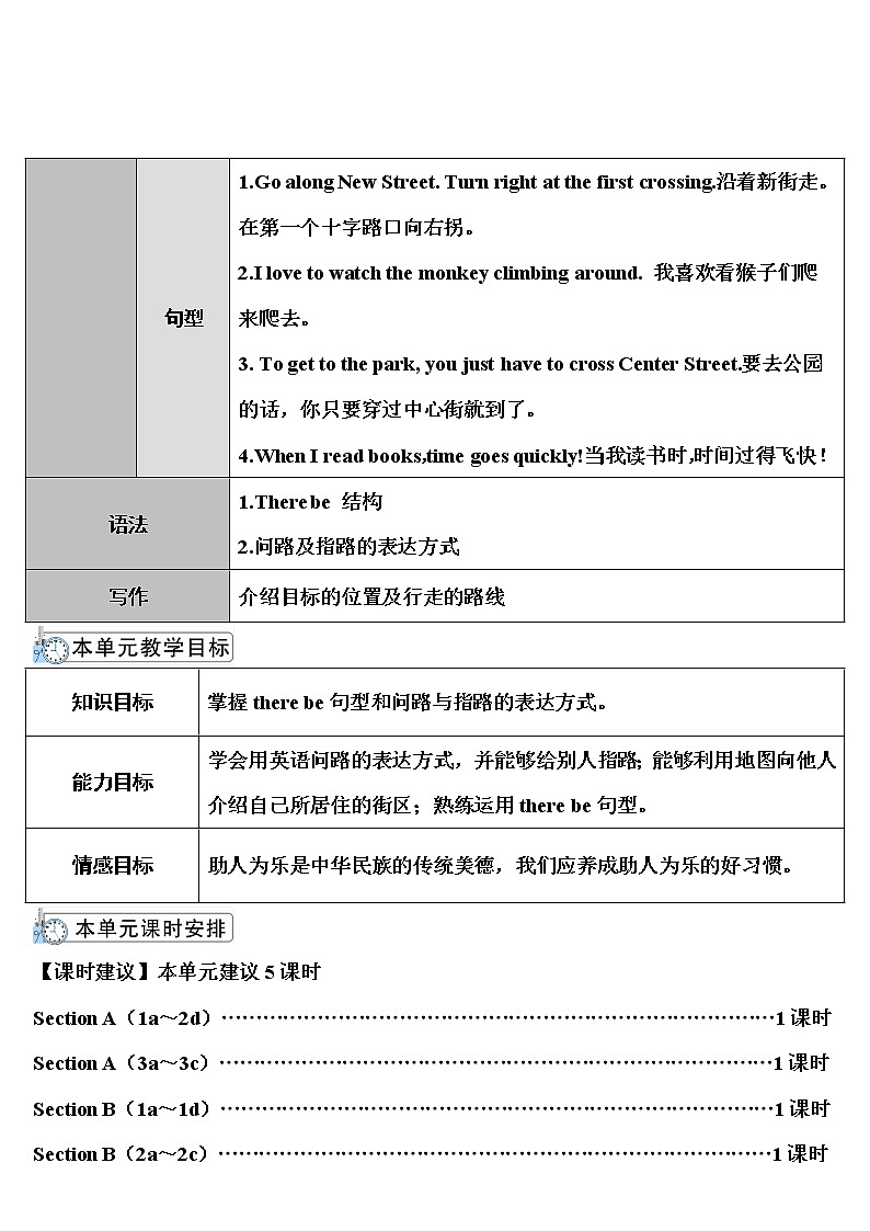 Section A 第1课时（1a~2d）教案第3页