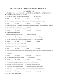 2022-2023学年第二学期九年级英语开学测试练习（6）