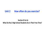 Unit2 How often do you exercise SectionB 2a-2e课件人教版八年级英语上册