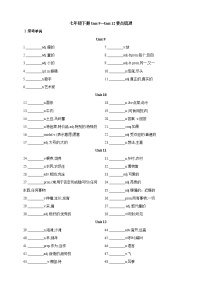 2023年中考英语人教新目标版要点梳理+练习——七年级下册Unit5-Unit8（含答案）