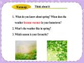 Unit 1 Lesson2 It’s getting warmer 课件+教案