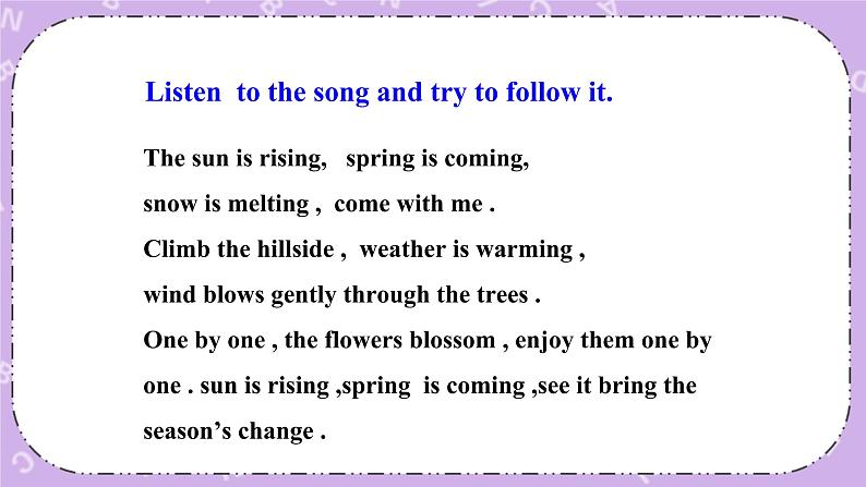 Unit 1 Lesson3 The Sun Is Running 课件+教案07