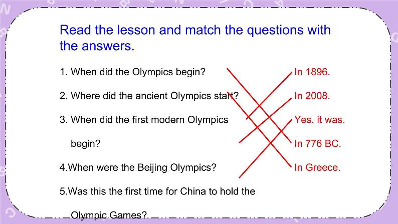 Unit 6 Lesson33 2800 Years of Sports 课件+教案05