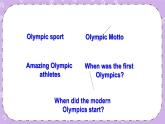 Unit 6 Lesson34 Modern Olympics 课件+教案