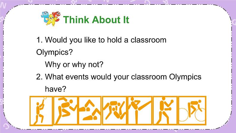 Unit 6 Lesson36 Classroom Olympics 课件第2页