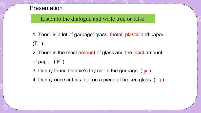 Unit 8 Lesson45 Let’s Sort Garbage 课件+教案05