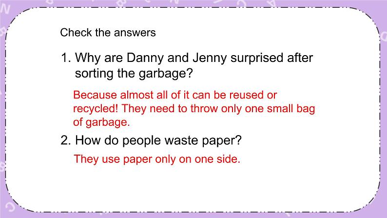 Unit 8 Lesson45 Let’s Sort Garbage 课件+教案07