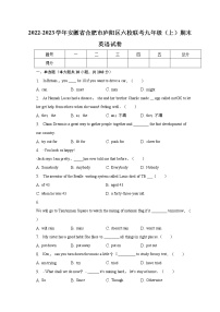 安徽省合肥市庐阳区六校联考2022-2023学年九年级上学期期末英语试卷（含答案）