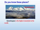 八年级英语人教版下册  Unit 7 What’s the highest mountain in the world？Section A  课件6