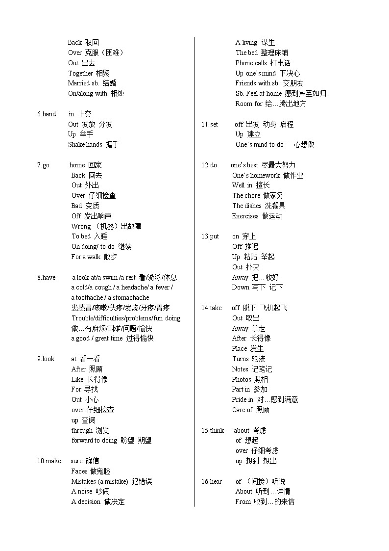 江苏省南京市中考英语常考的动词短语第2页