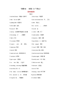 专题02 词组（知识梳理+专题过关）-2023-2024学年九年级英语上学期期中考点大串讲（人教版）