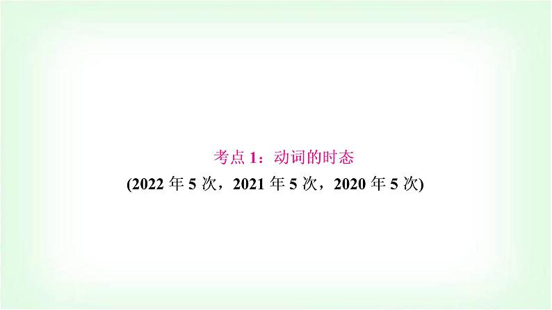 外研版中考英语复习专题突破十动词的时态和语态教学课件第3页