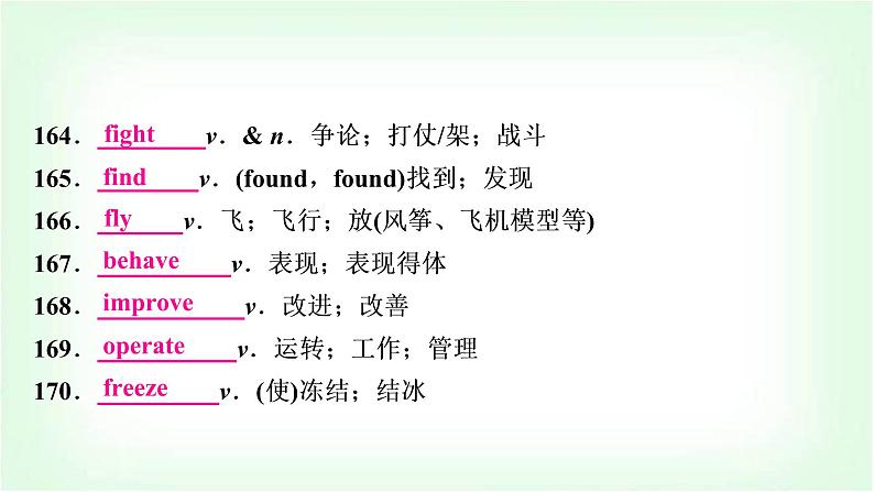 外研版中考英语复习第15天词汇背记课件第5页