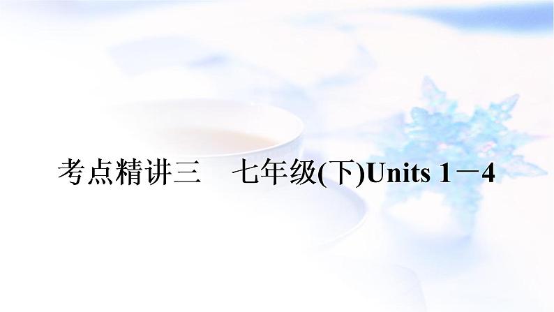 译林版中考英语复习考点精讲三七年级(下)Units1－4教学课件第1页