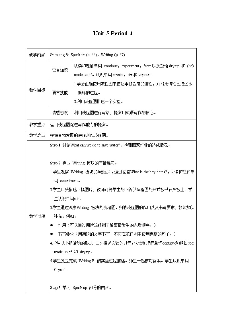 牛津版（深圳&广州） Unit5 Period 4课件+教案01