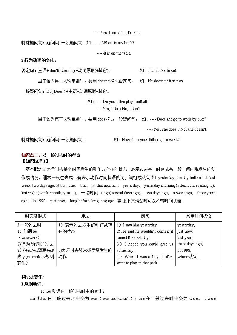 专题06 语法无忧 时态语态我有（解析版）——2023年中考英语思维导图+必备知识点梳理+精练学案（全国通用版）第2页