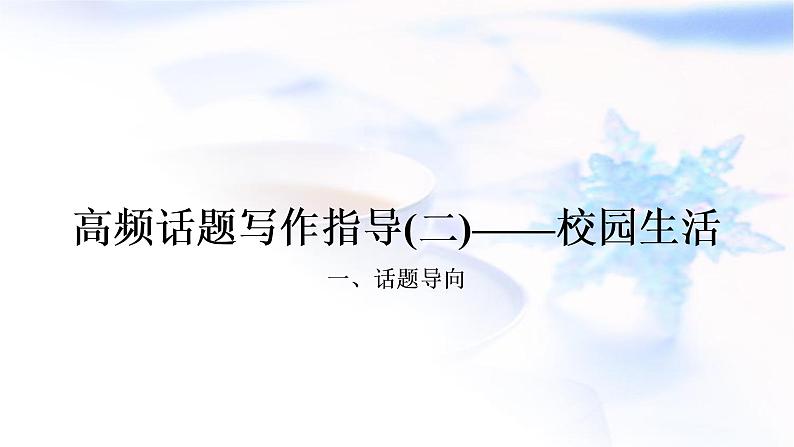 译林版中考英语复习题型专题四书面表达（2）校园生活教学课件第1页