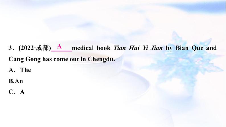 译林版中考英语复习专题突破三冠词作业课件第4页