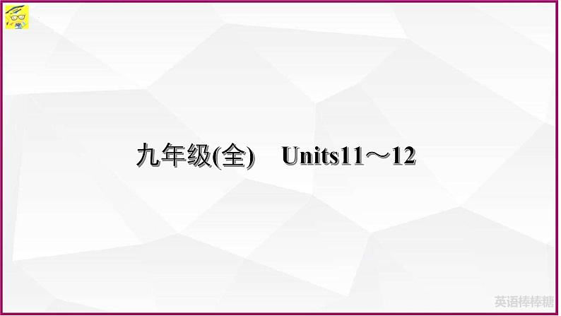 中考英语考点复习 Units 11～12（教材知识梳理课件+练习）--2022-2023学年人教版九年级英语全册01