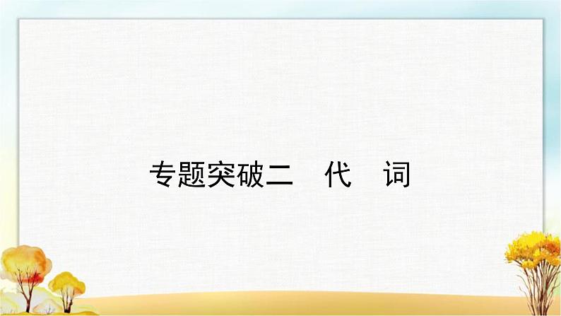 人教版中考英语复习专题突破二代词教学课件01