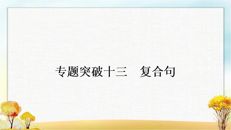 人教版中考英语复习专题突破十三复合句教学课件01